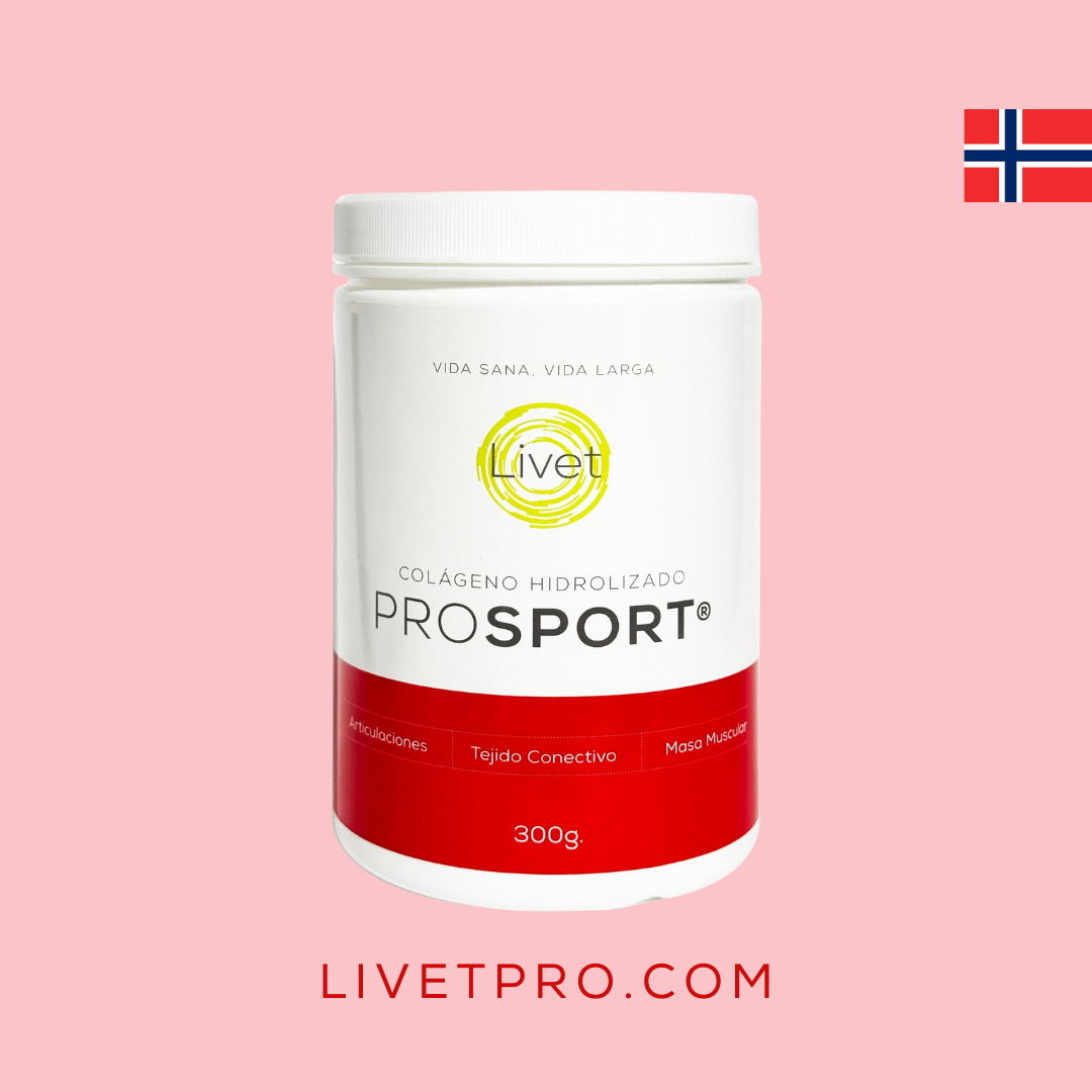 Frasco de LIVET ProSport colágeno deportivo para articulaciones